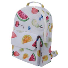 Fruit Summer Vitamin Watercolor Flap Pocket Backpack (Small)