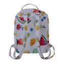 Fruit Summer Vitamin Watercolor Flap Pocket Backpack (Small) View3