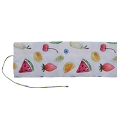 Fruit Summer Vitamin Watercolor Roll Up Canvas Pencil Holder (M)