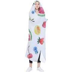 Fruit Summer Vitamin Watercolor Wearable Blanket