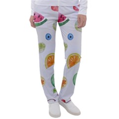 Fruit Summer Vitamin Watercolor Women s Casual Pants