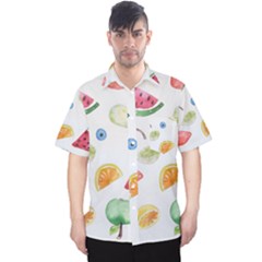 Fruit Summer Vitamin Watercolor Men s Hawaii Shirt