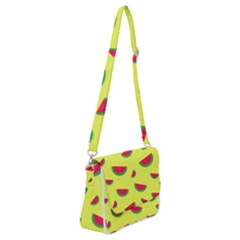 Watermelon Pattern Wallpaper Shoulder Bag With Back Zipper by Wegoenart