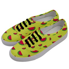 Watermelon Pattern Wallpaper Men s Classic Low Top Sneakers by Wegoenart