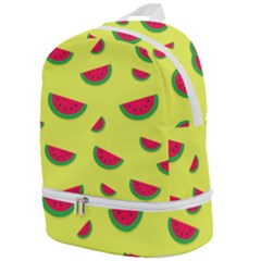 Watermelon Pattern Wallpaper Zip Bottom Backpack by Wegoenart