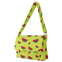 Watermelon Pattern Wallpaper Full Print Messenger Bag (m) by Wegoenart