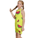 Watermelon Pattern Wallpaper Kids  Halter Collar Waist Tie Chiffon Dress View2