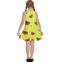 Watermelon Pattern Wallpaper Kids  Halter Collar Waist Tie Chiffon Dress View4