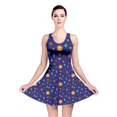 Space Sun Mercury Venus Earth Planet Galaxy Reversible Skater Dress by Wegoenart