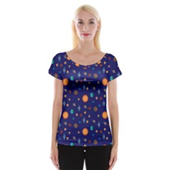 Space Sun Mercury Venus Earth Planet Galaxy Cap Sleeve Top by Wegoenart