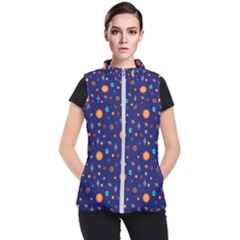 Space Sun Mercury Venus Earth Planet Galaxy Women s Puffer Vest by Wegoenart