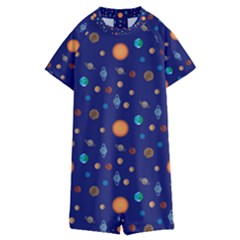 Space Sun Mercury Venus Earth Planet Galaxy Kids  Boyleg Half Suit Swimwear