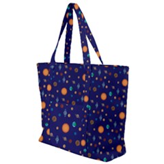 Space Sun Mercury Venus Earth Planet Galaxy Zip Up Canvas Bag by Wegoenart