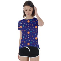 Space Sun Mercury Venus Earth Planet Galaxy Short Sleeve Foldover Tee by Wegoenart