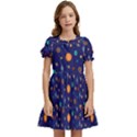 Space Sun Mercury Venus Earth Planet Galaxy Kids  Puff Sleeved Dress View1