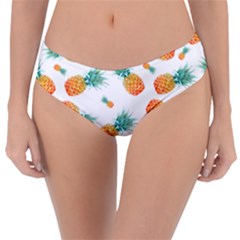 Pineapple Background Pattern Fruit Reversible Classic Bikini Bottoms by Wegoenart