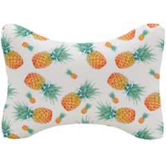 Pineapple Background Pattern Fruit Seat Head Rest Cushion by Wegoenart