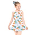 Pineapple Background Pattern Fruit Kids  Skater Dress Swimsuit View1