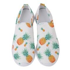 Pineapple Background Pattern Fruit Women s Slip On Sneakers by Wegoenart