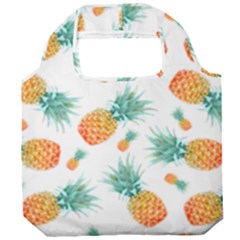 Pineapple Background Pattern Fruit Foldable Grocery Recycle Bag