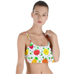 Pattern Fruit Fruits Orange Green Layered Top Bikini Top  by Wegoenart