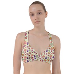 Cupcake Pattern Lollipop Sweetheart Sports Bra by Wegoenart