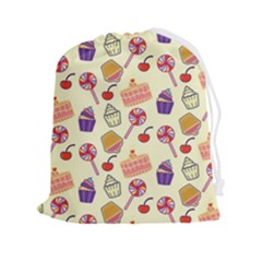 Cupcake Pattern Lollipop Drawstring Pouch (2xl) by Wegoenart