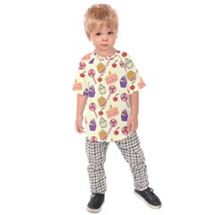 Cupcake Pattern Lollipop Kids  Raglan Tee