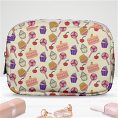 Cupcake Pattern Lollipop Make Up Pouch (small) by Wegoenart