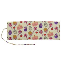 Cupcake Pattern Lollipop Roll Up Canvas Pencil Holder (m) by Wegoenart