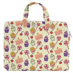 Cupcake Pattern Lollipop Macbook Pro 16  Double Pocket Laptop Bag  by Wegoenart