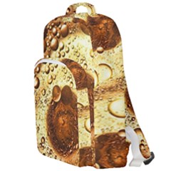 Olive Oil Bubbles Gold Oil Food Double Compartment Backpack by Wegoenart