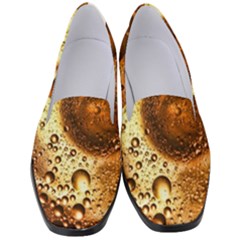 Olive Oil Bubbles Gold Oil Food Women s Classic Loafer Heels by Wegoenart