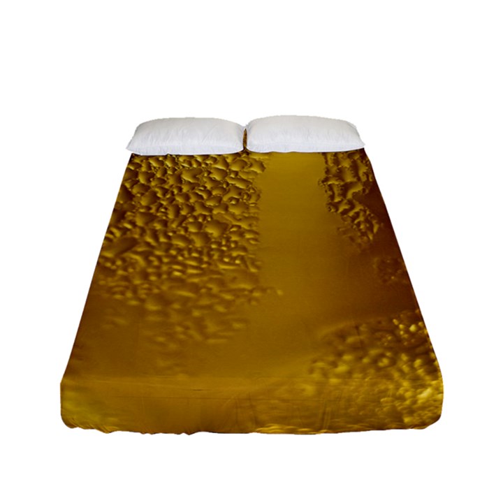 Beer Drink Glass Yellow Cup Bar Fitted Sheet (Full/ Double Size)