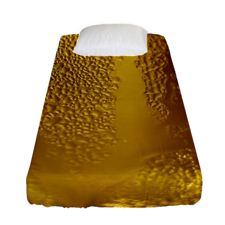 Beer Drink Glass Yellow Cup Bar Fitted Sheet (Single Size)