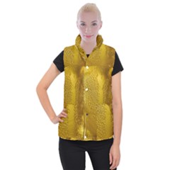 Beer Drink Glass Yellow Cup Bar Women s Button Up Vest by Wegoenart