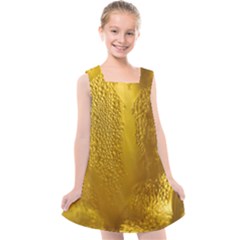 Beer Drink Glass Yellow Cup Bar Kids  Cross Back Dress by Wegoenart