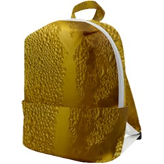 Beer Drink Glass Yellow Cup Bar Zip Up Backpack by Wegoenart