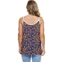 Spiral Pattern Texture Fractal Casual Spaghetti Strap Chiffon Top View4