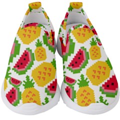 Watermelon Pattern Fruit Summer Kids  Slip On Sneakers by Wegoenart