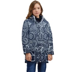 Internet Planet Drink Computer Kid s Hooded Longline Puffer Jacket by Wegoenart