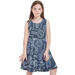 Internet Planet Drink Computer Kids  Skater Dress by Wegoenart