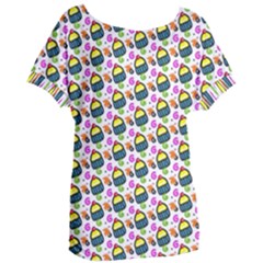 Sweet Dessert Food Cake Pattern Women s Oversized Tee by Wegoenart