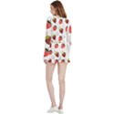 Strawberry Pattern Background Velvet Wrap Crop Top and Shorts Set View2