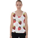 Strawberry Pattern Background Velvet Tank Top View1