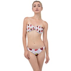 Strawberry Pattern Background Classic Bandeau Bikini Set by Wegoenart