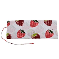 Strawberry Pattern Background Roll Up Canvas Pencil Holder (s) by Wegoenart