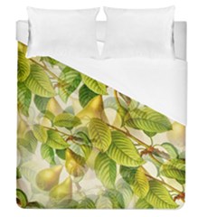 Pear Fruit Tree Organic Pattern Duvet Cover (queen Size) by Wegoenart