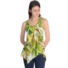 Pear Fruit Tree Organic Pattern Sleeveless Tunic by Wegoenart