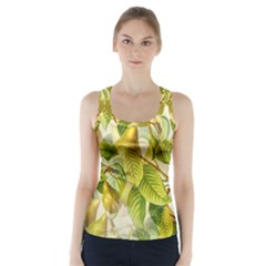 Pear Fruit Tree Organic Pattern Racer Back Sports Top by Wegoenart